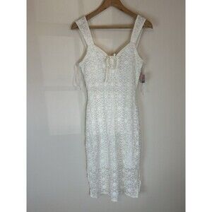 Women’s Crochet Dress White Bridal Lace Bodycon Wedding Large Boho Western